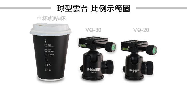 RECSUR 銳攝 VQ-20 專業球型雲台 -黑色