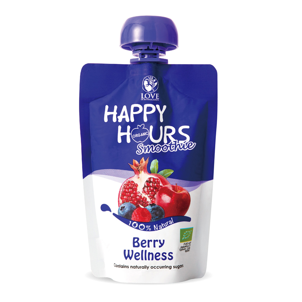 【Happy Hour】佑爾康金貝親有機纖果飲一箱18包(蘋果/紅石榴/覆盆莓/藍莓)