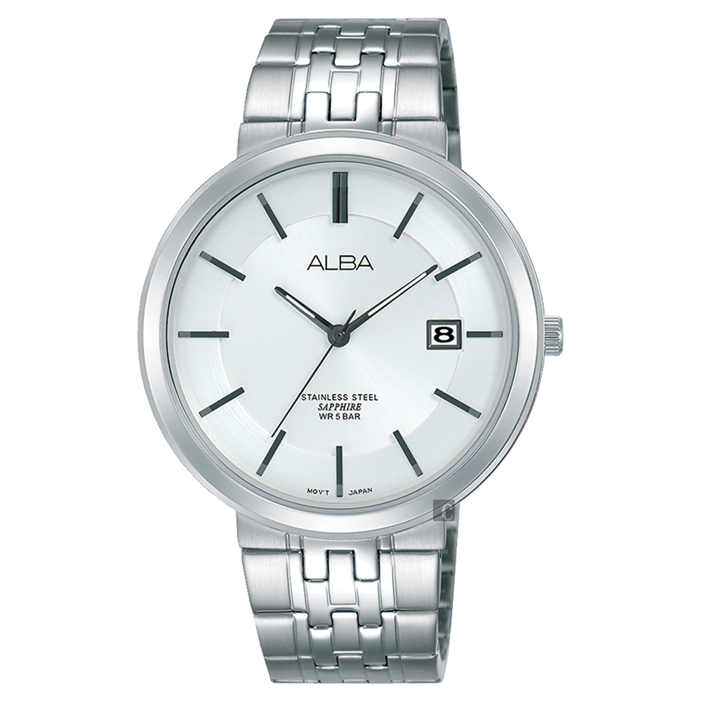 ALBA雅柏 都會時尚手錶(AS9D83X1)-銀/40mm