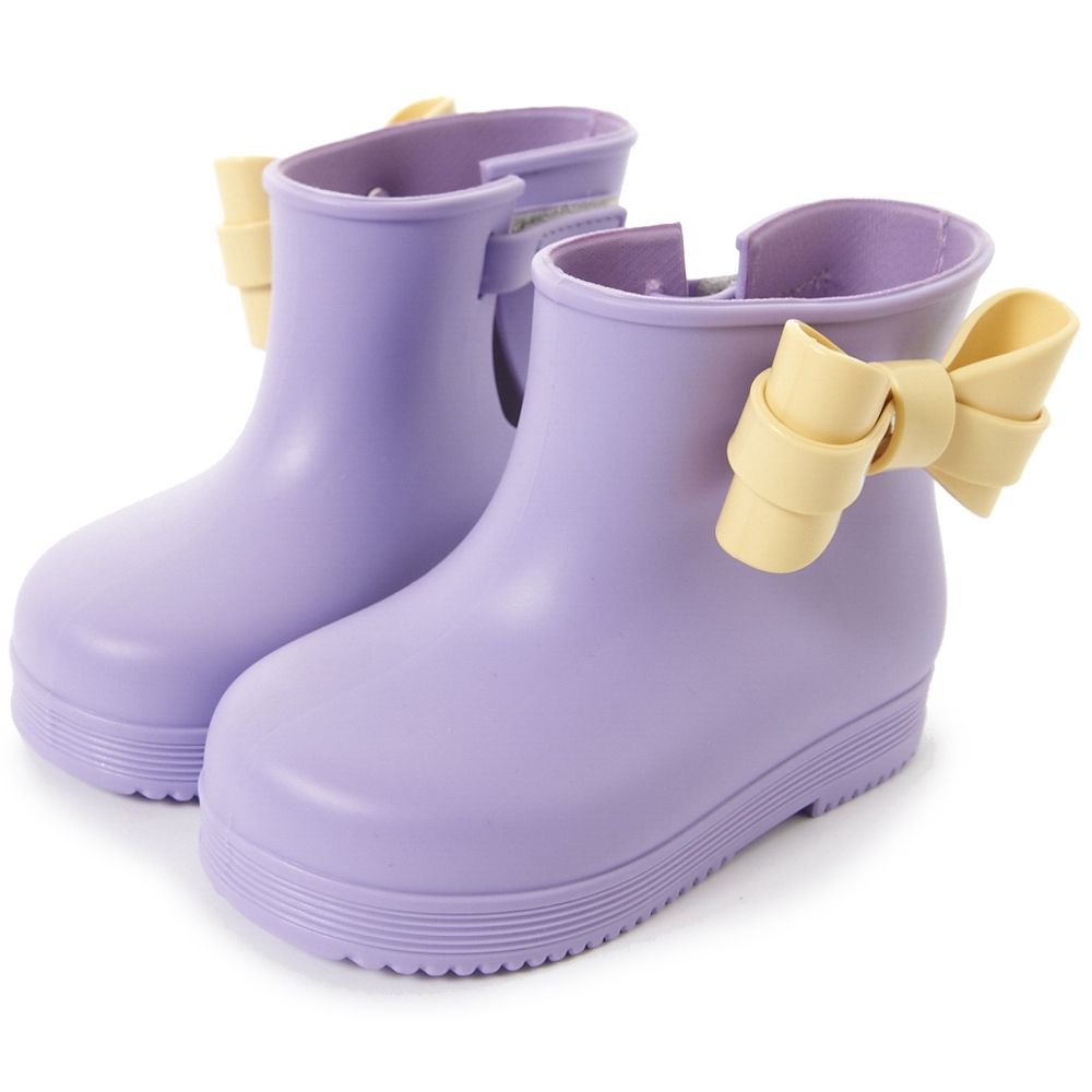 MINI MELISSA 可愛大蝴蝶結短靴童鞋-粉紫色