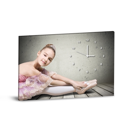 美學365-單聯客製化掛飾壁鐘時鐘畫框無框畫藝術掛畫-芭蕾-40x60cm