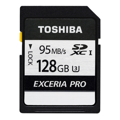 TOSHIBA EXCERIA PRO 128GB U3 SDXC 勁速炫銀記憶卡