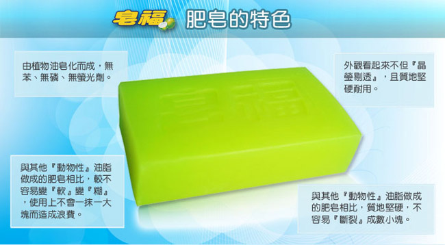 皂福 肥皂200g x3塊/組x24組