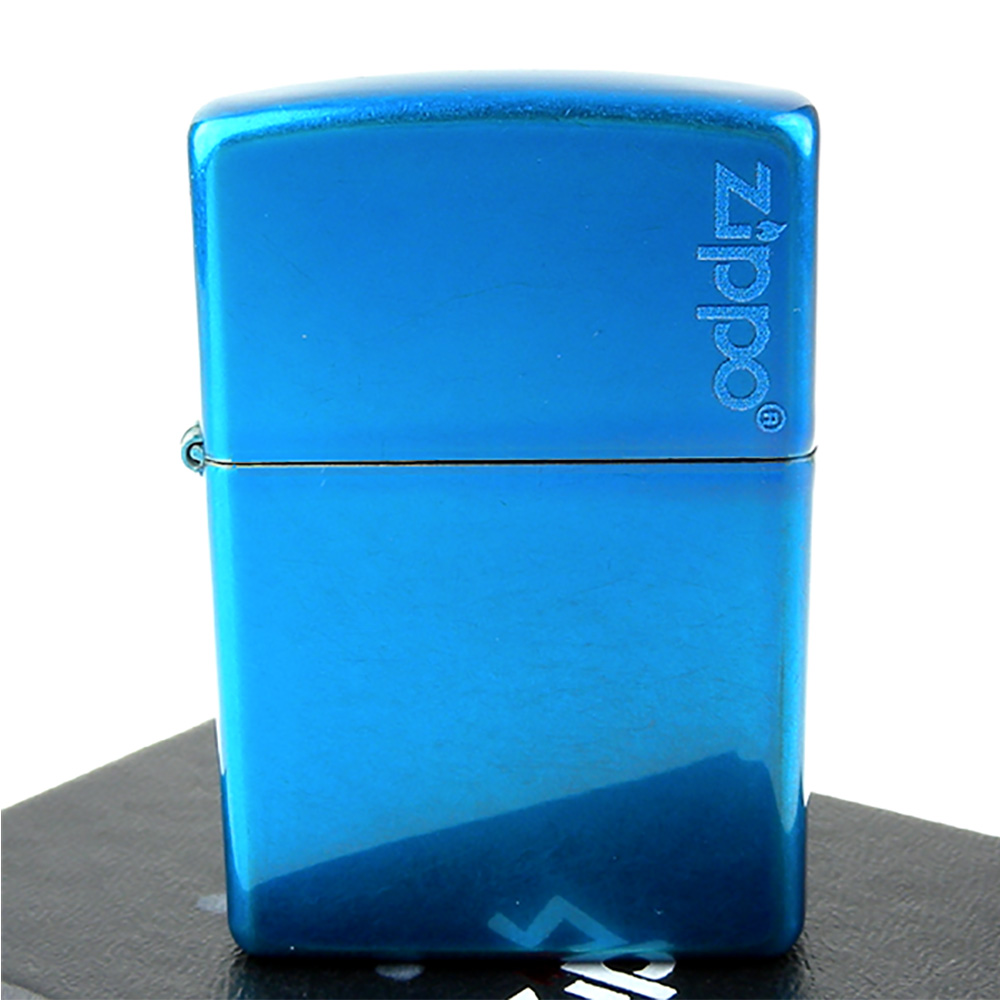 【ZIPPO】美系~LOGO字樣打火機-Cerulean-天藍色烤漆