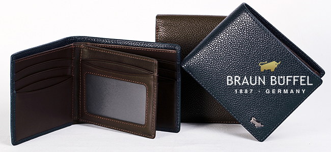 BRAUN BUFFEL - CHUCHO丘喬系列12卡中間翻透明窗皮夾 - 可可色