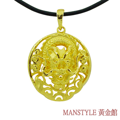 MANSTYLE 祥龍瑞氣黃金墜 (約2.34錢)