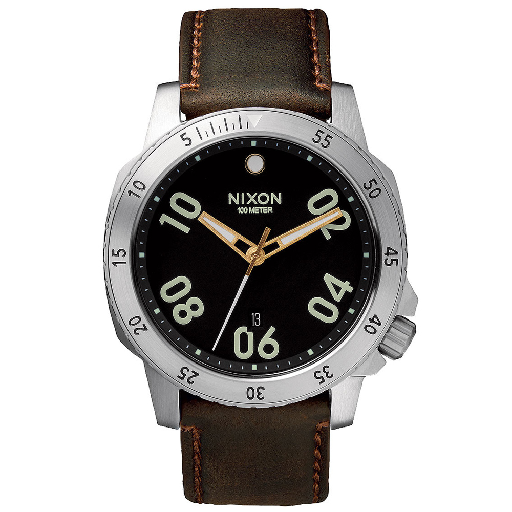 NIXON RANGER 星際領航員時尚潮流腕錶-咖啡/44mm