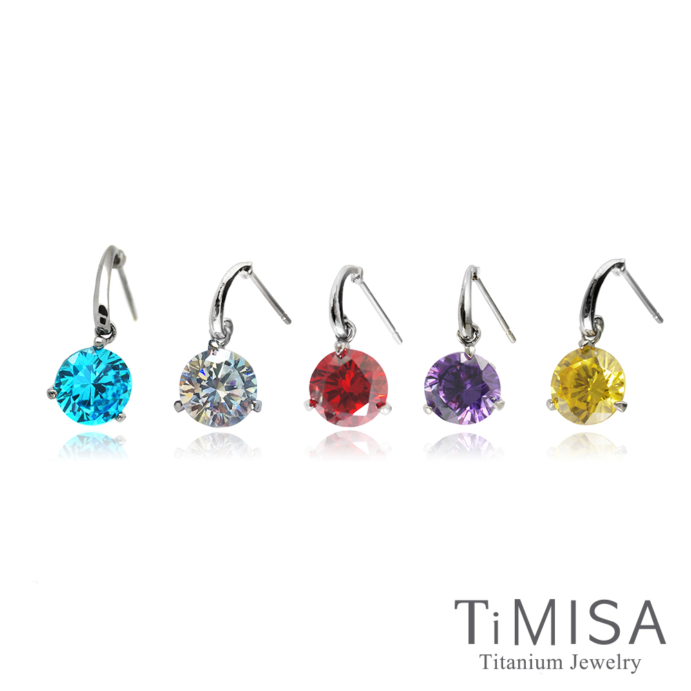 TiMISA 花妍朵朵(5色) 純鈦耳環一只