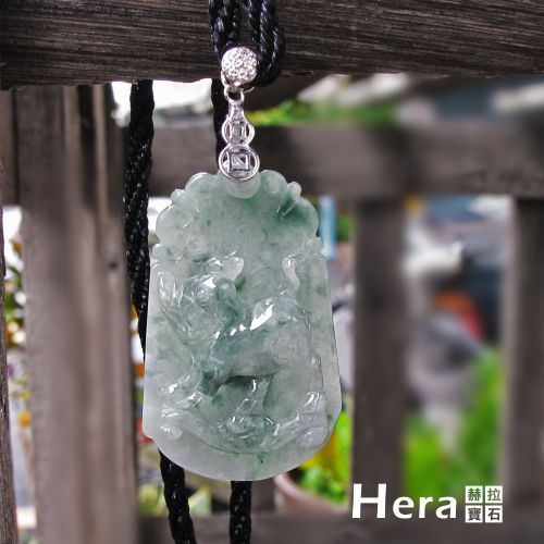 Hera 絕美天然A貨冰種翡翠十二生肖項鍊(生肖豬)