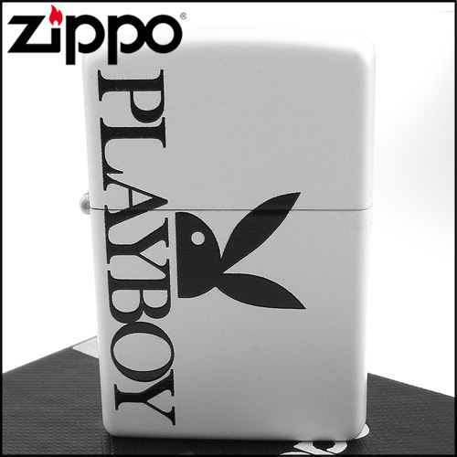 ZIPPO 美系~PLAYBOY-班尼兔圖案白色烤漆打火機