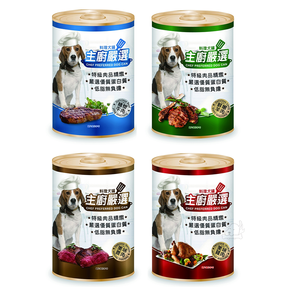 FUSO Pets 主廚嚴選 料理犬罐-4種口味-400g X 48罐