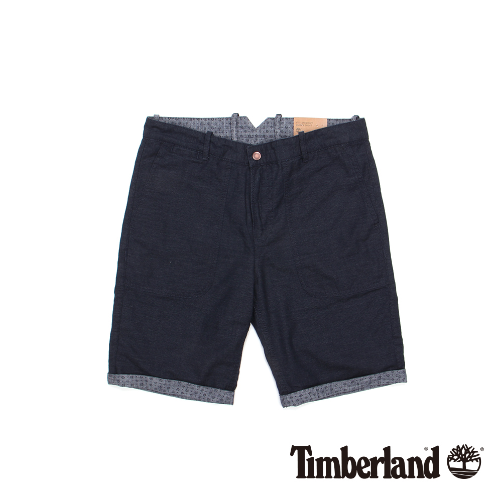 Timberland 男款深藍色印花雙面穿短褲