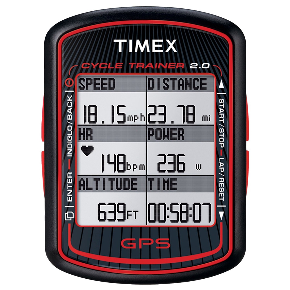 TIMEX 鐵人腳踏車GPS訓練器-黑-46mm