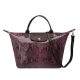 LONGCHAMP LE PLIAGE PYTHON蟒蛇蚊短把手提/斜背包(大-紫藤色) product thumbnail 1