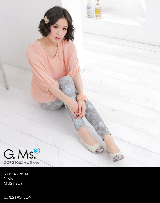 【G.Ms.】旅行女孩II‧蛇紋拼接全真皮可攜式軟Q娃娃鞋(附專屬鞋袋)‧米白