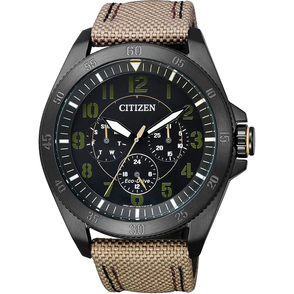 CITIZEN Eco-Drive 光動能越野玩家日曆腕錶(BU2035-05E)-黑/44mm