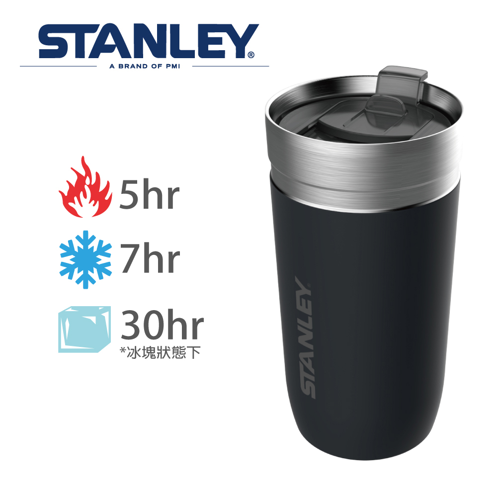 【Stanley】GO 系列單手滑蓋保溫咖啡杯0.47L-消光黑