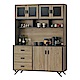 品家居 特斯拉5尺橡木紋餐櫃組合-150x40x203cm免組 product thumbnail 1