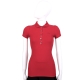 BURBERRY-紅色戰馬圖騰經典格紋飾短袖POLO衫(女) product thumbnail 1