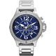 A│X Armani Exchange 重裝軍式風格計時腕錶-藍x銀/48mm product thumbnail 1