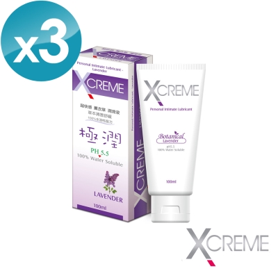 X-CREME超快感 薰衣草潤滑液100ml(3入組)