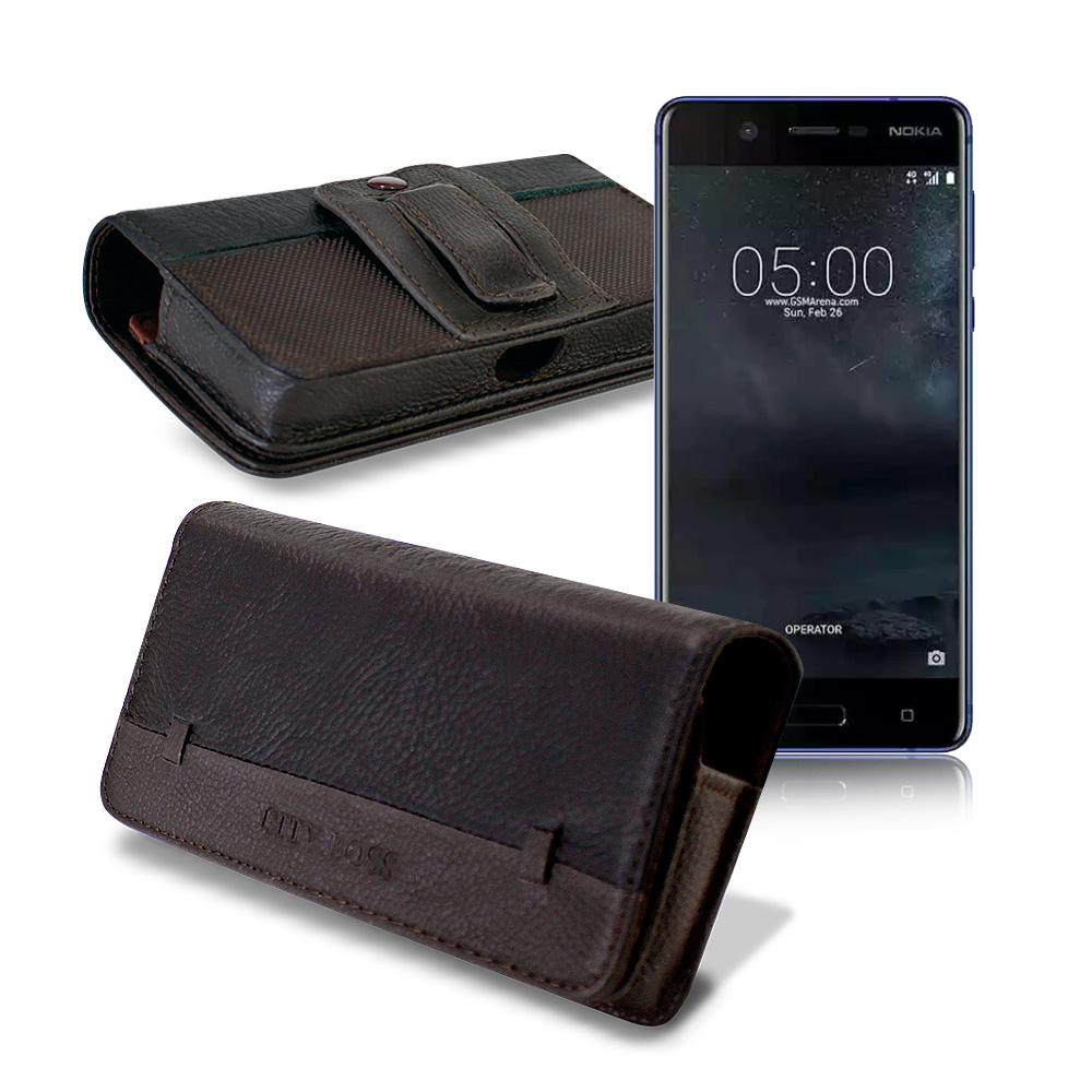 CB OPPO A57/Nokia 5/InFocus M5s/小米6 品味柔紋橫腰掛皮套