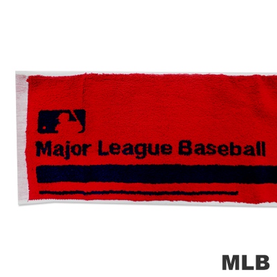 MLB-波士頓紅襪隊橫式文字款運動長巾-紅色
