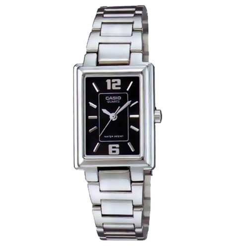 CASIO 方采熟女知性女錶腕(LTP-1238D-1A)-黑