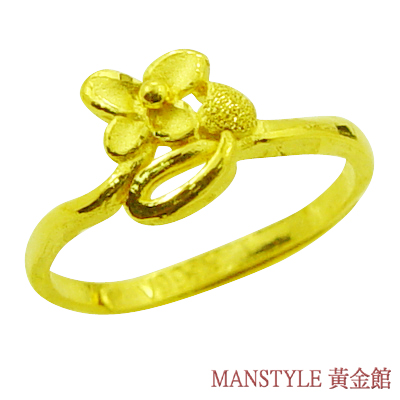 MANSTYLE 愛的氛圍黃金戒指 (約0.58錢)