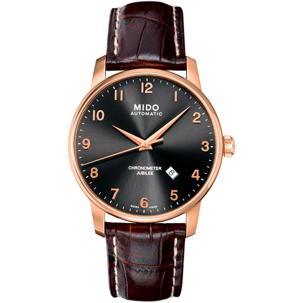 MIDO 美度 官方授權 天文台認證自動上鍊尊榮腕錶-42mm / 玫瑰金