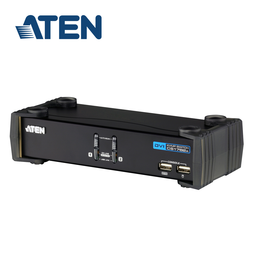 ATEN 2埠 USB DVI KVMP 多電腦切換器(CS1762A)