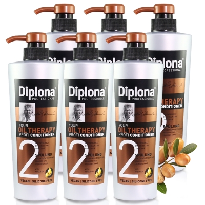 德國Diplona專業級摩洛哥堅果油潤髮乳600ml(買五送一超值組)