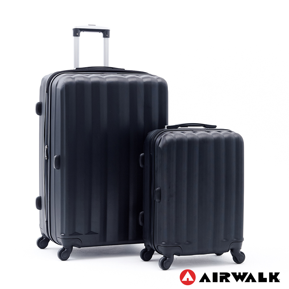 AIRWALK - 海岸線系列BoBo經濟款ABS硬殼拉鍊20+28吋兩件組行李箱