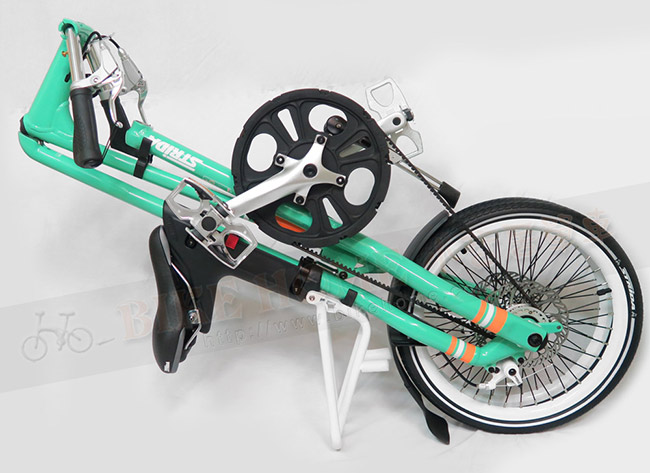 STRiDA 速立達 18吋SX 折疊碟剎單車(三角形單車)截色橘-薄荷綠