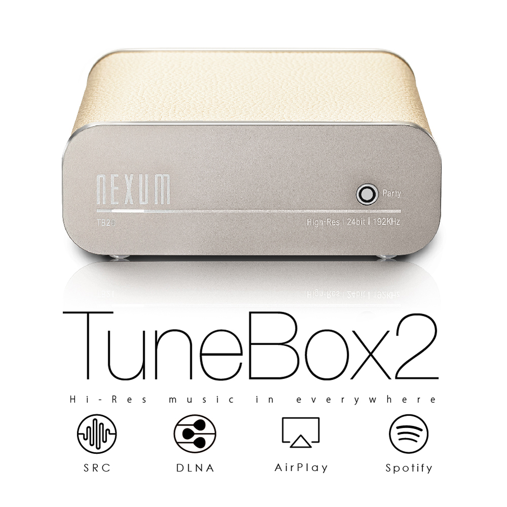 TuneBox2 (TB20)高解析音樂WiFi DAC+多房間播放-象牙白