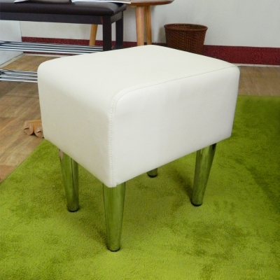 時尚屋 長方型1.4尺米色鐵腳椅凳 寬40cm-免組