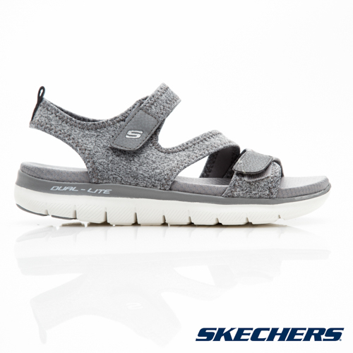 SKECHERS(女)時尚休閒系列Flex Appeal2.0涼鞋-39075GRY