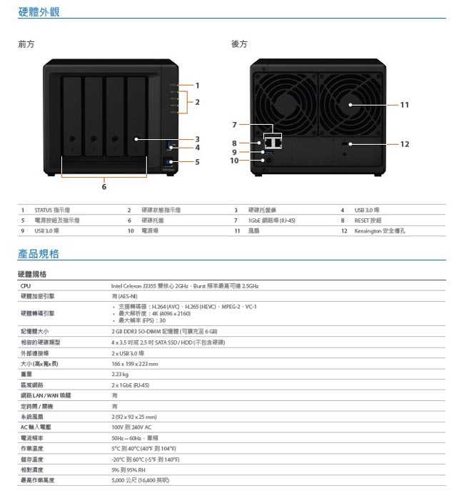 Synology DS418play 網路儲存伺服器