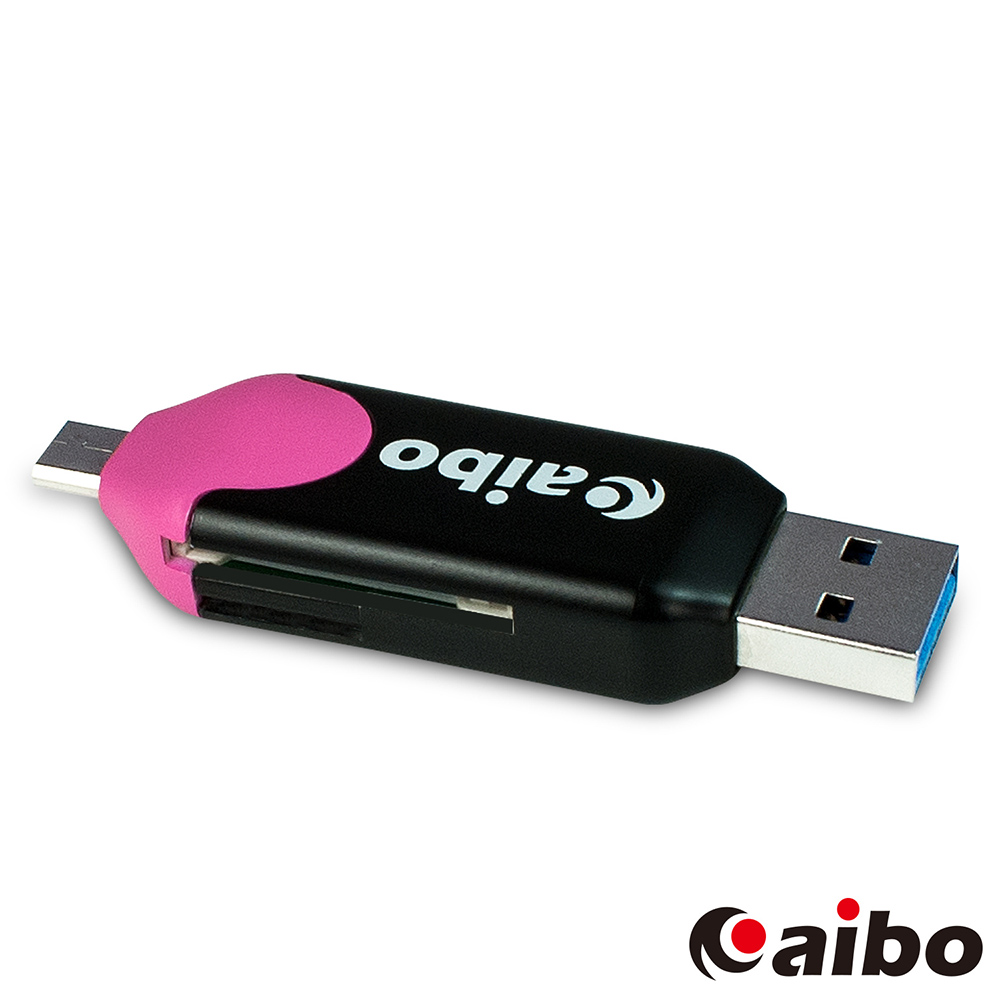 aibo OTG371 USB3.0 OTG迷你讀卡機(USB A公+SD/TF讀卡)