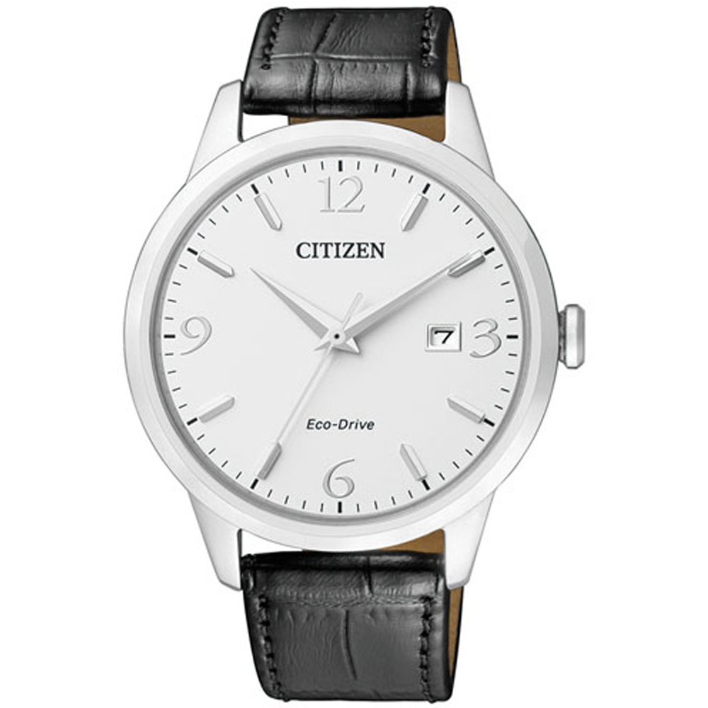 CITIZEN 時尚簡約光動能手錶(BM7300-09A)-白/40mm