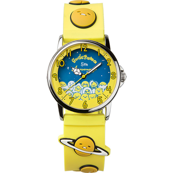 Gudetama 蛋黃哥 五周年紀念版兒童錶-黃x32mm