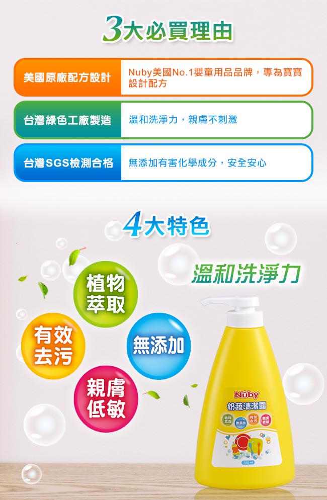 Nuby 奶蔬清潔露700ml