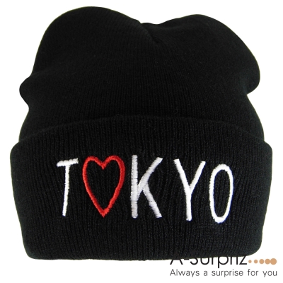 A-Surpriz TOKYO反摺毛線帽(酷性黑)
