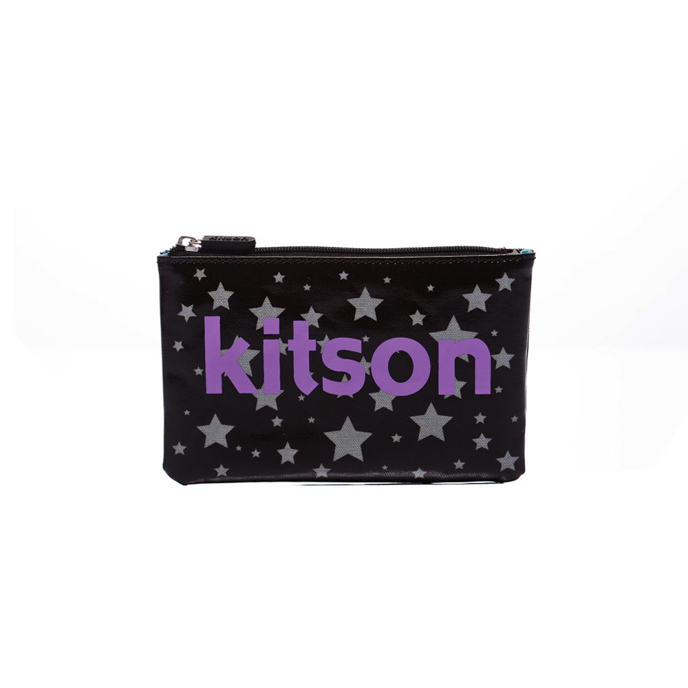 【kitson】星星搖滾派對化妝包 BLACK/PURPLE