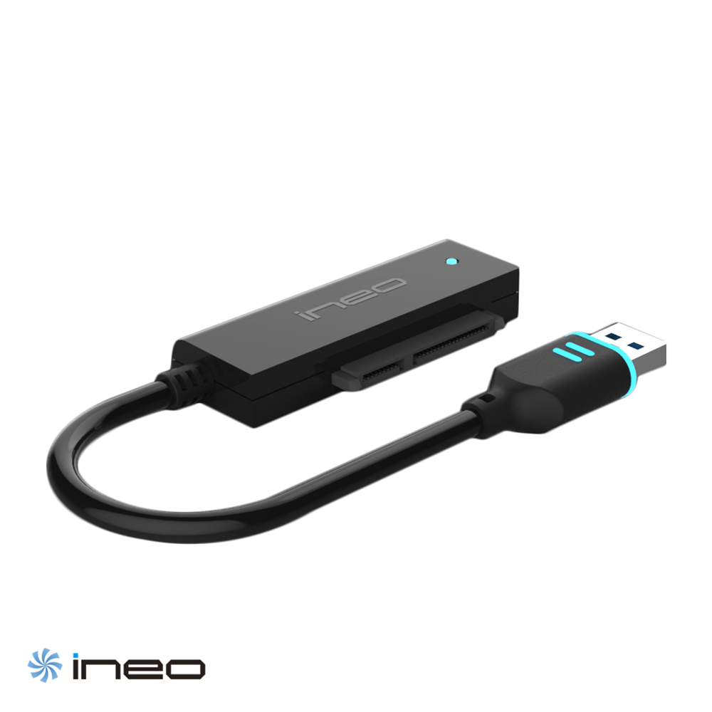 INEO SATA  to USB 3.0便攜式發光轉接線  I-NAT2501