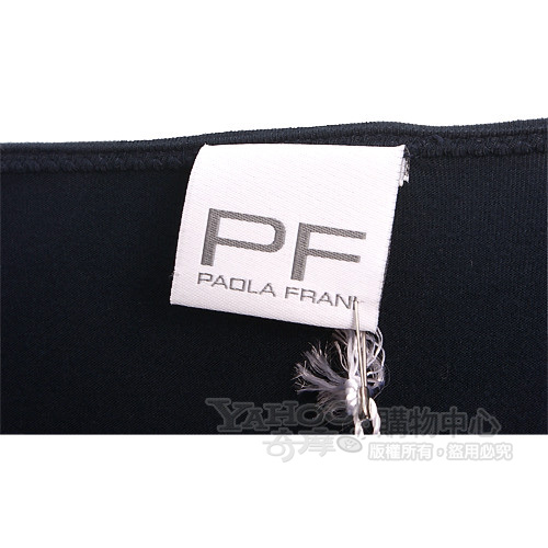 PAOLA FRANI 深藍色V領側釦飾無袖洋裝