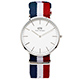 DW Daniel Wellington Cambridge 帆布手錶-白/40mm product thumbnail 1