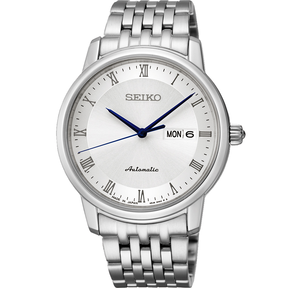 SEIKO Presage 羅馬時光機械腕錶(SRP691J1)-白/40mm