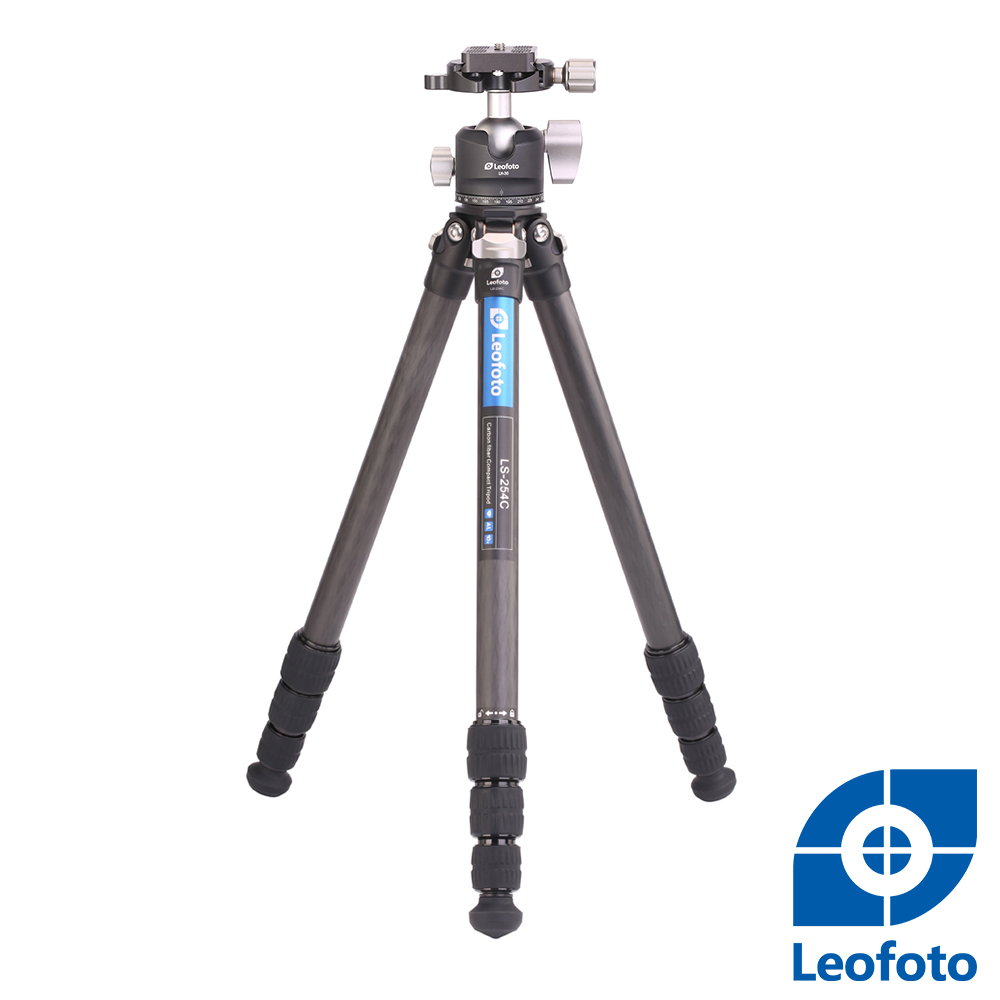 Leofoto徠圖-碳纖維三腳架(含雲台)LS254C+LH30 | 中型腳架50-130cm