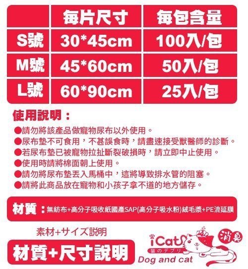 寵喵樂寵物用尿布 八包/組